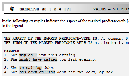 Fragment from LSEG: using present infinitive of impersonal moods